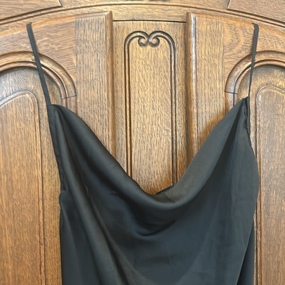 Black slip dress size medium spaghetti straps - Picture 3 of 5